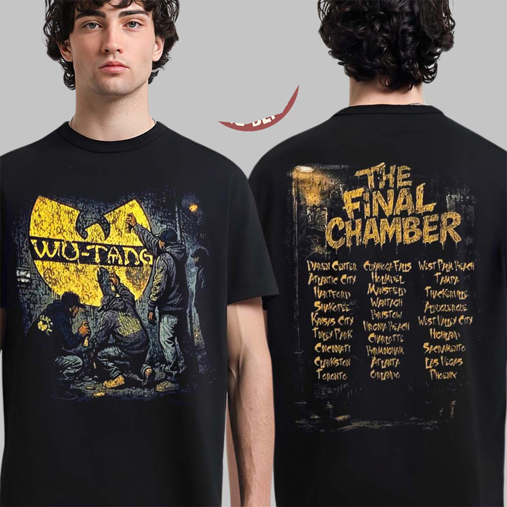 Wu-Tang Clan The Final Chamber Tour 2026 North America Merch Wall Spray Shirt Hip Hop Fan Gifts