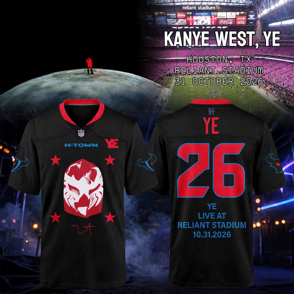 Ye x HOU-Ye Live at Reliant Stadium 2026 Jersey Kanye West Merch Gifts For Rapper Fans Ye x HOU-Ye Live at Reliant Stadium 2026 Jersey Kanye West Merch Gifts For Rapper Fans