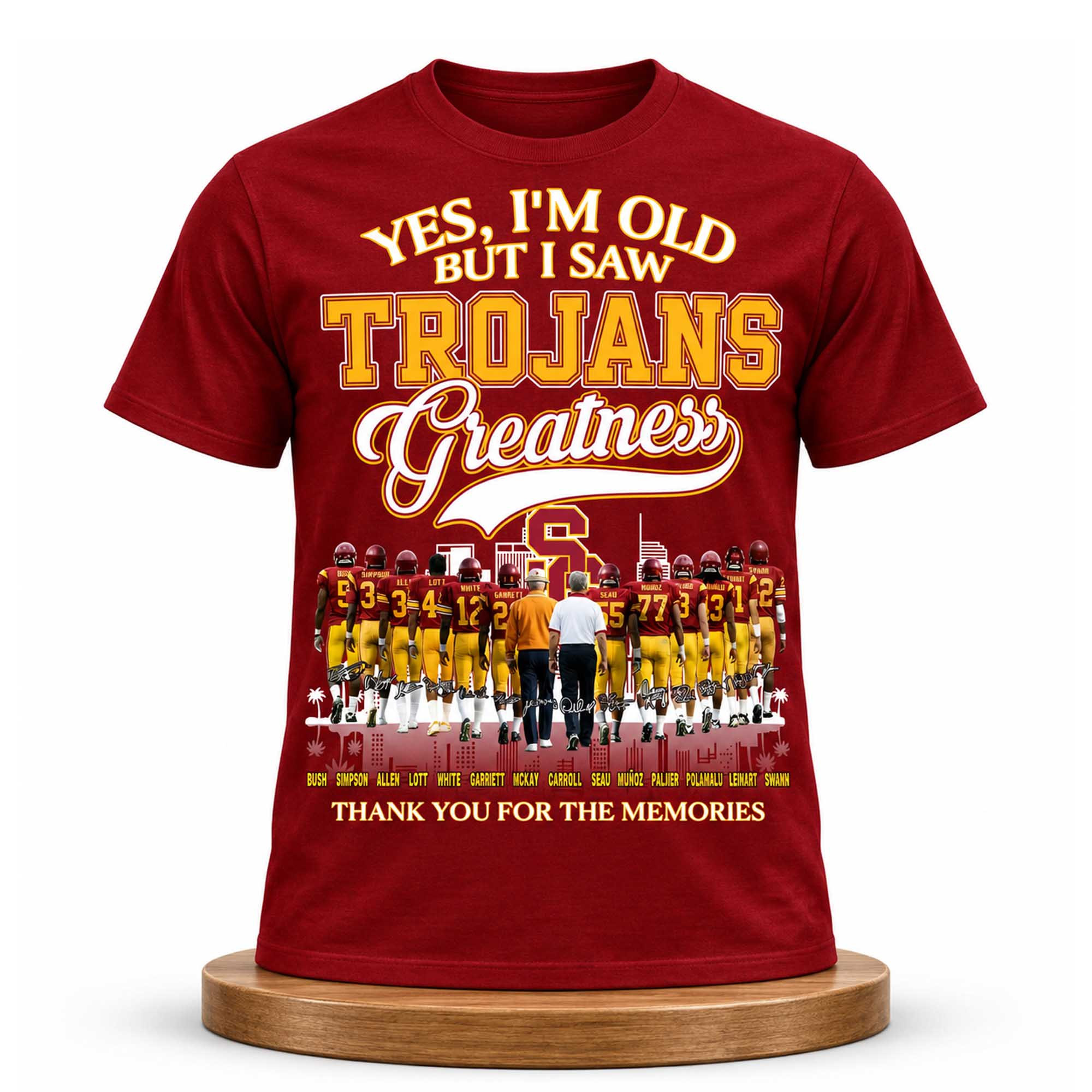 Yes I'm Old But I Saw Trojans Greatness Shirt USC Trojans Merch Presents For Football Lovers