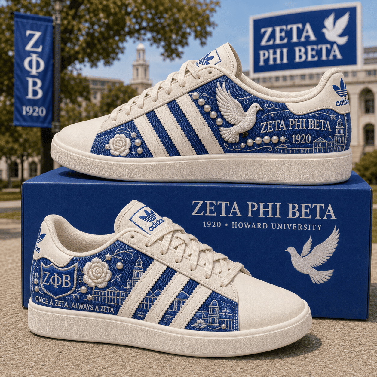 Zeta Phi Beta Merch 1920 Once A Zeta Always A Zeta Sneakers Gifts For Friends