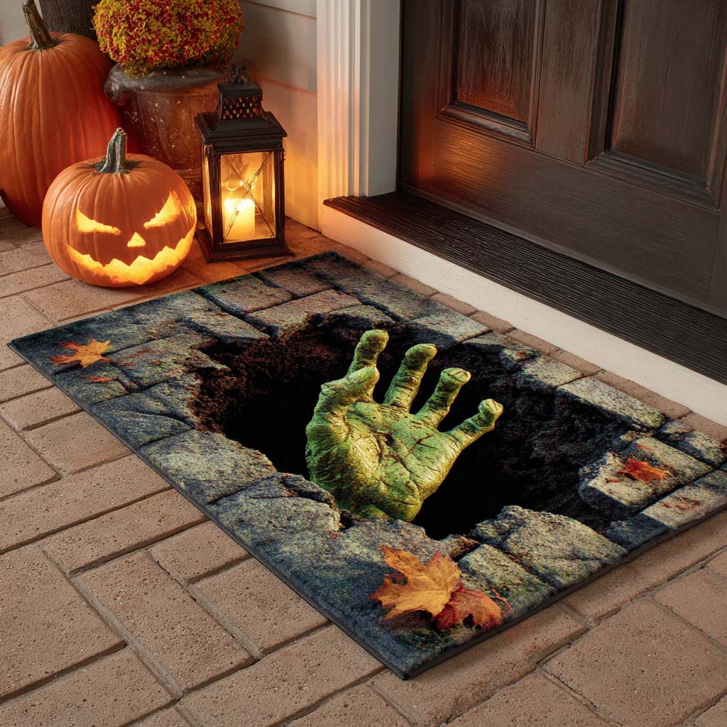 Zombie Hand Doormat Spooky Doormat Entryway Decor Ideas Good Halloween Gifts