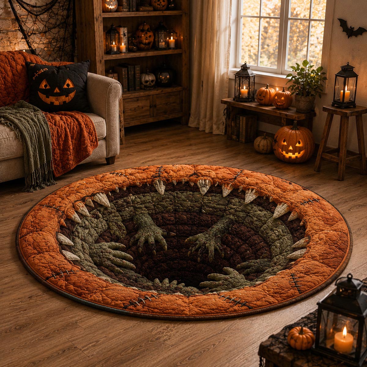 Zombie Pit Quilted Round Mat Living Rooms Ideas Spooky Gifts For Her Zombie Pit Quilted Round Mat Living Rooms Ideas Spooky Gifts For Her