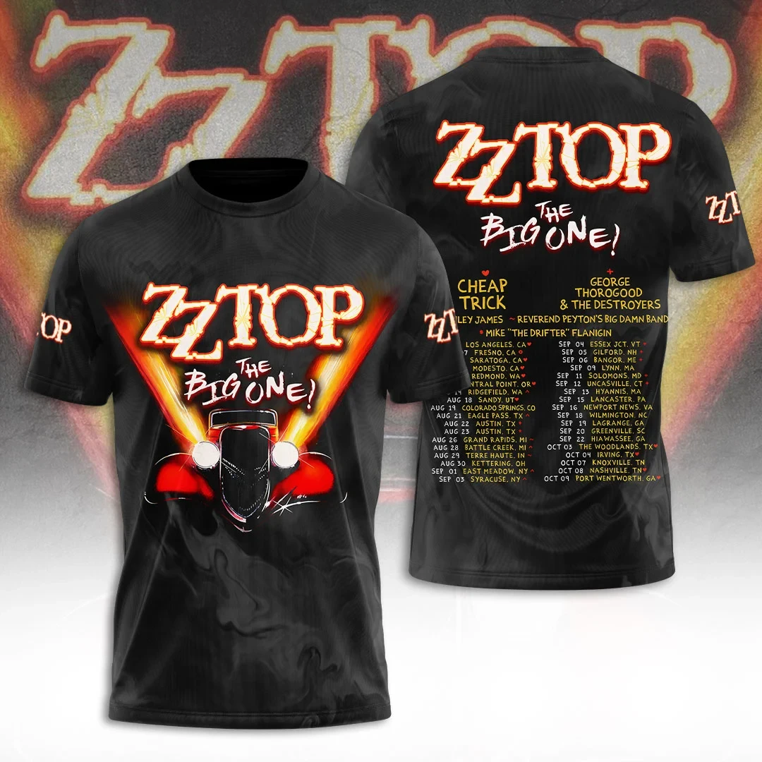 ZZ Top The Big One Tour 2026 T-Shirt ZZ Top Merch Legendary Rock Band Concert Shirt