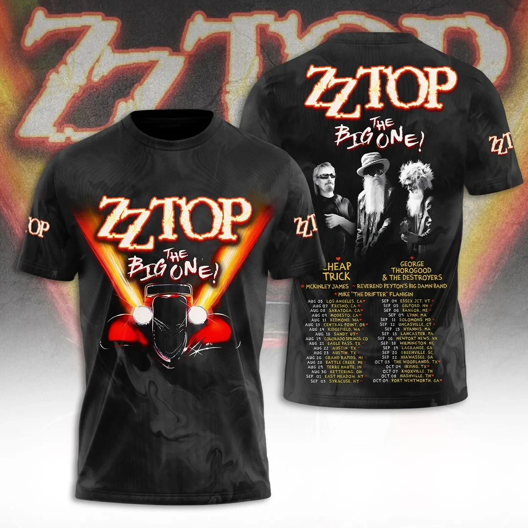 ZZ Top Tour 2026 The Big One T-Shirt ZZ Top Merch Rock Band Tour Fan Gift
